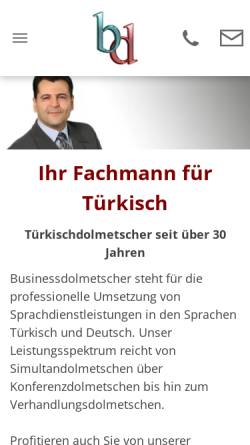 Vorschau der mobilen Webseite www.tuerkisch-dolmetscher.de, Türkisch-Dolmetscher