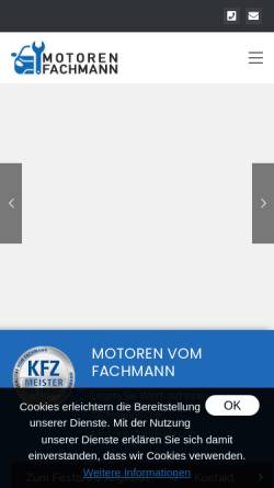 Vorschau der mobilen Webseite motorenfachmann.de, Motorenfachmann