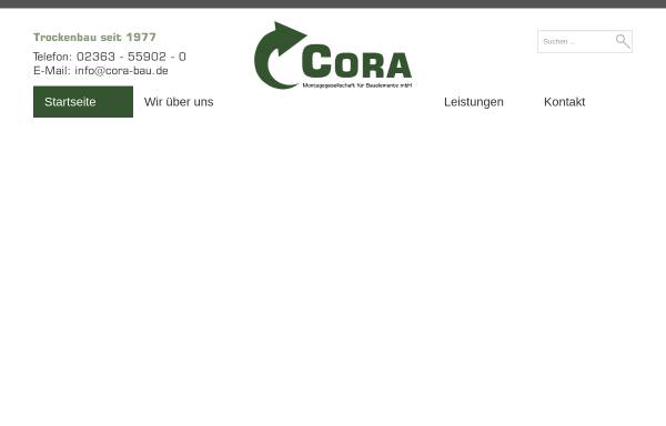 Vorschau von www.cora-bau.de, Cora Montagegesellschaft für Bauelemente mbH