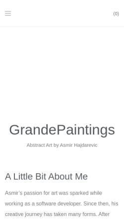 Vorschau der mobilen Webseite grandepaintings.com, GrandePaintings