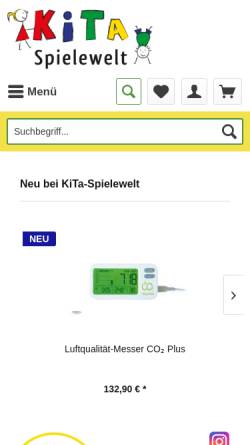 Vorschau der mobilen Webseite www.kita-spielewelt.de, KiTa-Spielewelt