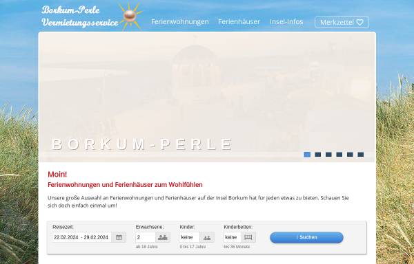 Vorschau von www.borkum-perle.de, Borkum-Perle