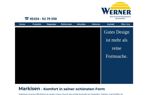Vorschau von www.werner-sonnenschutz.de, Werner Sicht- und Sonnenschutztechnik