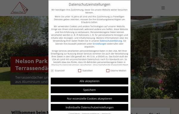 Vorschau von nelsonpark-terrassendaecher.de, Nelson Park Terrassendächer GmbH