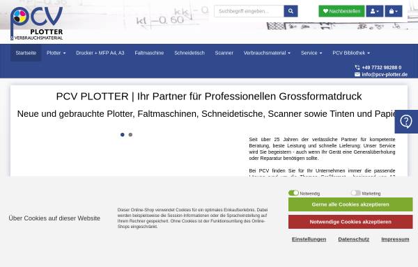 Vorschau von www.pcv-plotter-shop.de, PCV Kachel GmbH & Co. KG