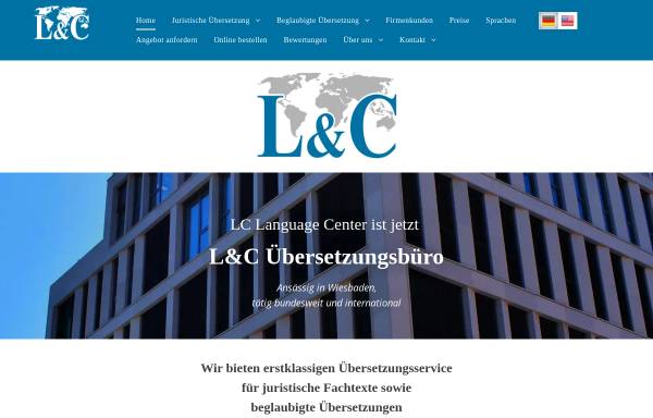 Vorschau von www.lcuebersetzungsbuero.de, L&C Übersetzungsbüro LLC & Co KG