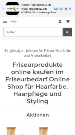 Vorschau der mobilen Webseite friseur-haarfarbe123.de, Bernd Leipold
