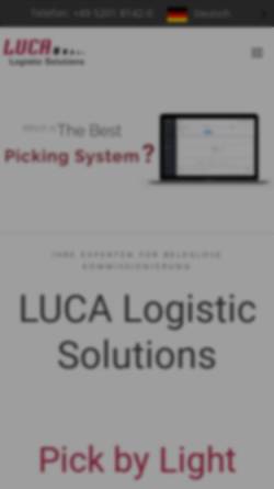 Vorschau der mobilen Webseite www.luca.eu, LUCA Logistic Solutions
