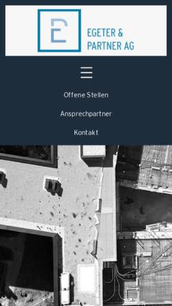Vorschau der mobilen Webseite www.egeter-tinner.ch, Egeter & Tinner AG