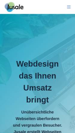 Vorschau der mobilen Webseite www.jusale-webdesign.de, Jusale Webdesign