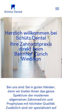 Vorschau der mobilen Webseite schuetzdental.ch, Schütz Dental