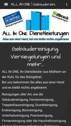 Vorschau der mobilen Webseite allinone-dienstleistungen.de, ALL IN ONE Dienstleistungen