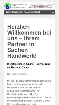 Vorschau der mobilen Webseite www.dienstleistungen-junghof.de, Dienstleistungen Rafael Junghof