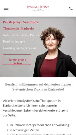 Vorschau der mobilen Webseite www.pascalejenny.de, Pascale Jenny - Systemisches Coaching und Supervision