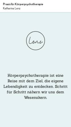 Vorschau der mobilen Webseite praxis-katharina-lenz.de, Praxis für Körperpsychotherapie - Katharina Lenz