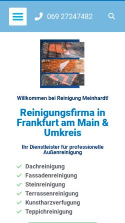 Vorschau der mobilen Webseite www.reinigung-meinhardt.de, Reinigung Meinhardt