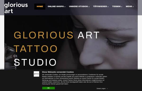 Vorschau von glorious-art.de, Glorious Art Tattoo & Piercing Studio Aachen