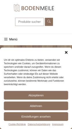 Vorschau der mobilen Webseite www.bodenmeile.de, Zargo Türen Meile GmbH