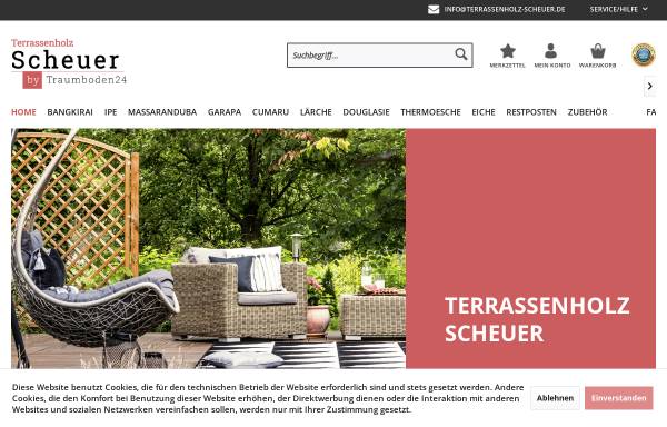 Vorschau von www.terrassenholz-scheuer.de, Terrassenholz Scheuer