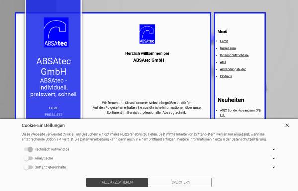 Vorschau von www.absatec.eu, ABSAtec GmbH