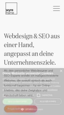 Vorschau der mobilen Webseite www.wyreframe.de, wyreframe Webdesign & UX-Design