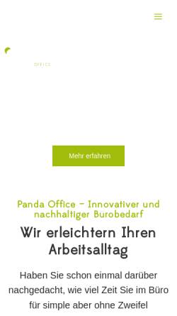 Vorschau der mobilen Webseite www.panda-office.at, Panda Office GmbH