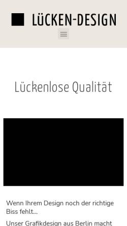 Vorschau der mobilen Webseite www.luecken-design.de, Lücken-Design
