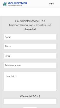 Vorschau der mobilen Webseite hausmeisterservice-hausmeisterdienst.de, Achleitner GmbH & Co. KG