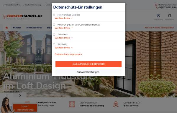 Vorschau von www.fensterhandel.de, Fenster.de GmbH