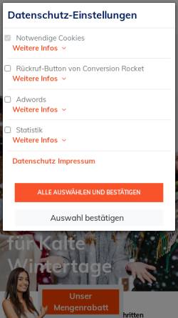 Vorschau der mobilen Webseite www.fensterhandel.de, Fenster.de GmbH