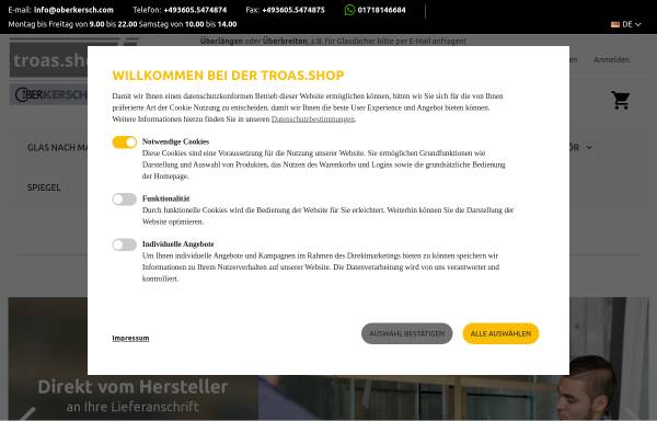 Vorschau von troas.shop, Oberkersch Glas GmbH