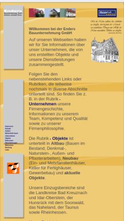 Vorschau der mobilen Webseite www.enders-bau.de, Enders Bauunternehmung GmbH