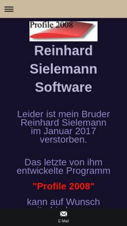 Vorschau der mobilen Webseite www.sielemann.de, Reinhard Sielemann Software