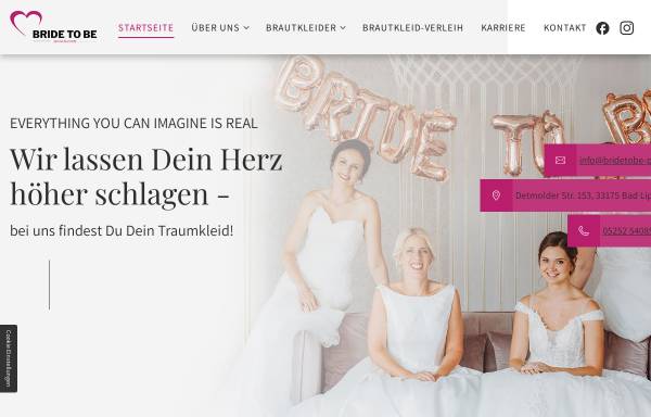 Vorschau von www.bridetobe-pb.de, Bride to be - Janine Dobrott