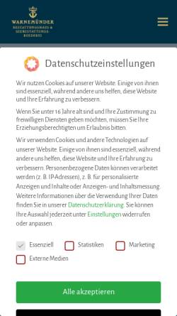 Vorschau der mobilen Webseite seebestattungsreederei-warnemuende.de, Seebestattungsreederei Warnemünde
