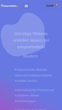 Vorschau der mobilen Webseite easywebsite24.de, easywebsite24