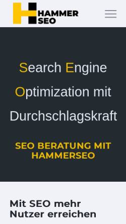 Vorschau der mobilen Webseite hammerseo.de, HammerSEO