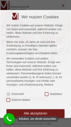 Vorschau der mobilen Webseite idee-form-farbe.de, Stuckateur Schmid