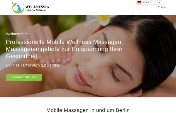 Vorschau von wellnessia.de, Wellnessia - Mobile Massagen Berlin