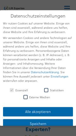 Vorschau der mobilen Webseite www.lift-experten.de, Lift-Experten by firsthand care GmbH & Co. KG