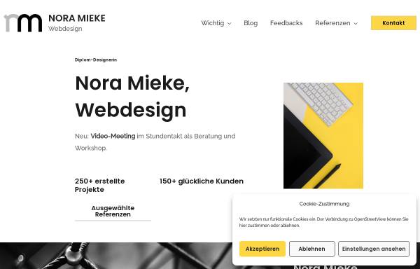 Vorschau von www.nora-mieke.de, Webdesignerin / Diplom-Designerin