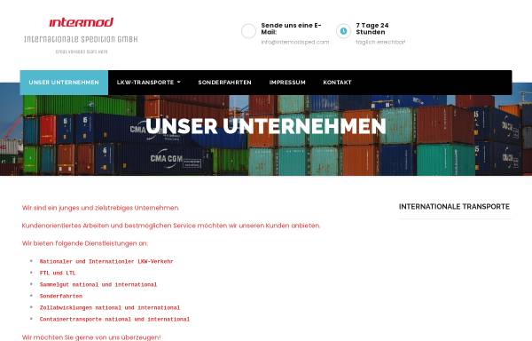 Vorschau von intermodsped.com, Intermod Internationale Spedition GmbH