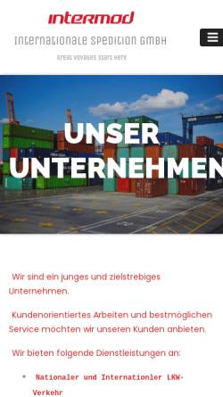 Vorschau der mobilen Webseite intermodsped.com, Intermod Internationale Spedition GmbH