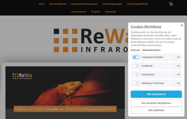 Vorschau von www.rewagmbh.de, ReWa Infrarot