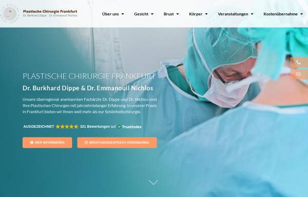 Vorschau von plastische-chirurgie-frankfurt.de, Praxisklinik Dr. Burkhard Dippe