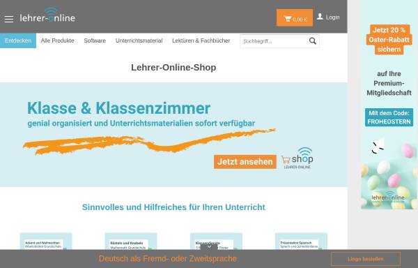 Vorschau von www.lehrer-online.de, Lehrer-Online-Shop