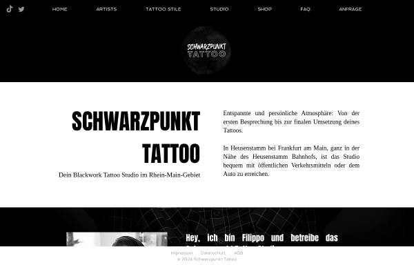 Vorschau von www.schwarzpunkttattoo.com, Schwarzpunkt Tattoo