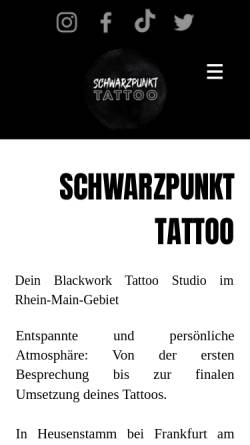 Vorschau der mobilen Webseite www.schwarzpunkttattoo.com, Schwarzpunkt Tattoo