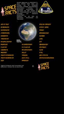 Vorschau der mobilen Webseite www.spacefacts.de, SpaceFacts