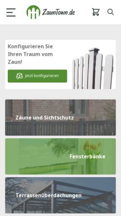 Vorschau der mobilen Webseite www.zauntown.de, ZaunTown GmbH